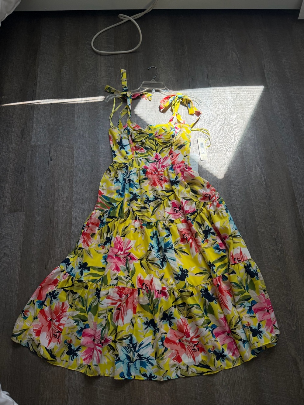 Eliza J floral summer bow dress with tags